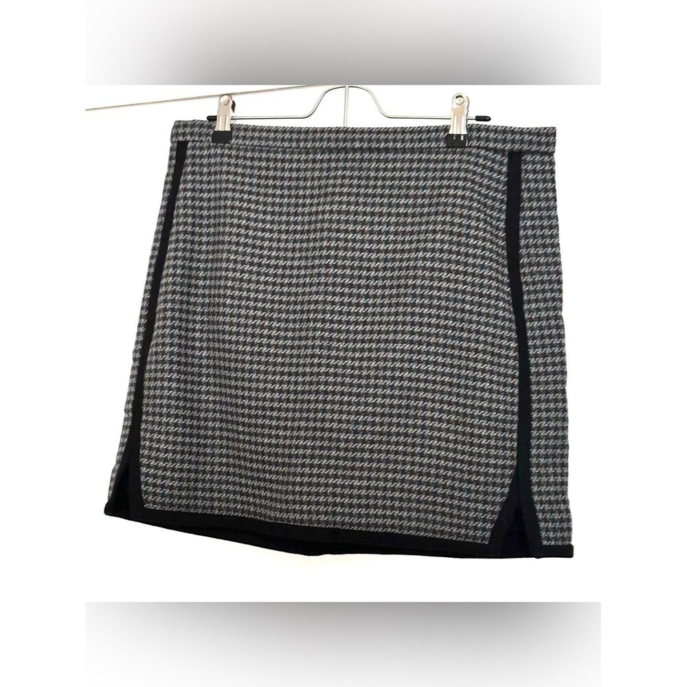 J.Crew Black & White Houndstooth Mini Skirt Size 10